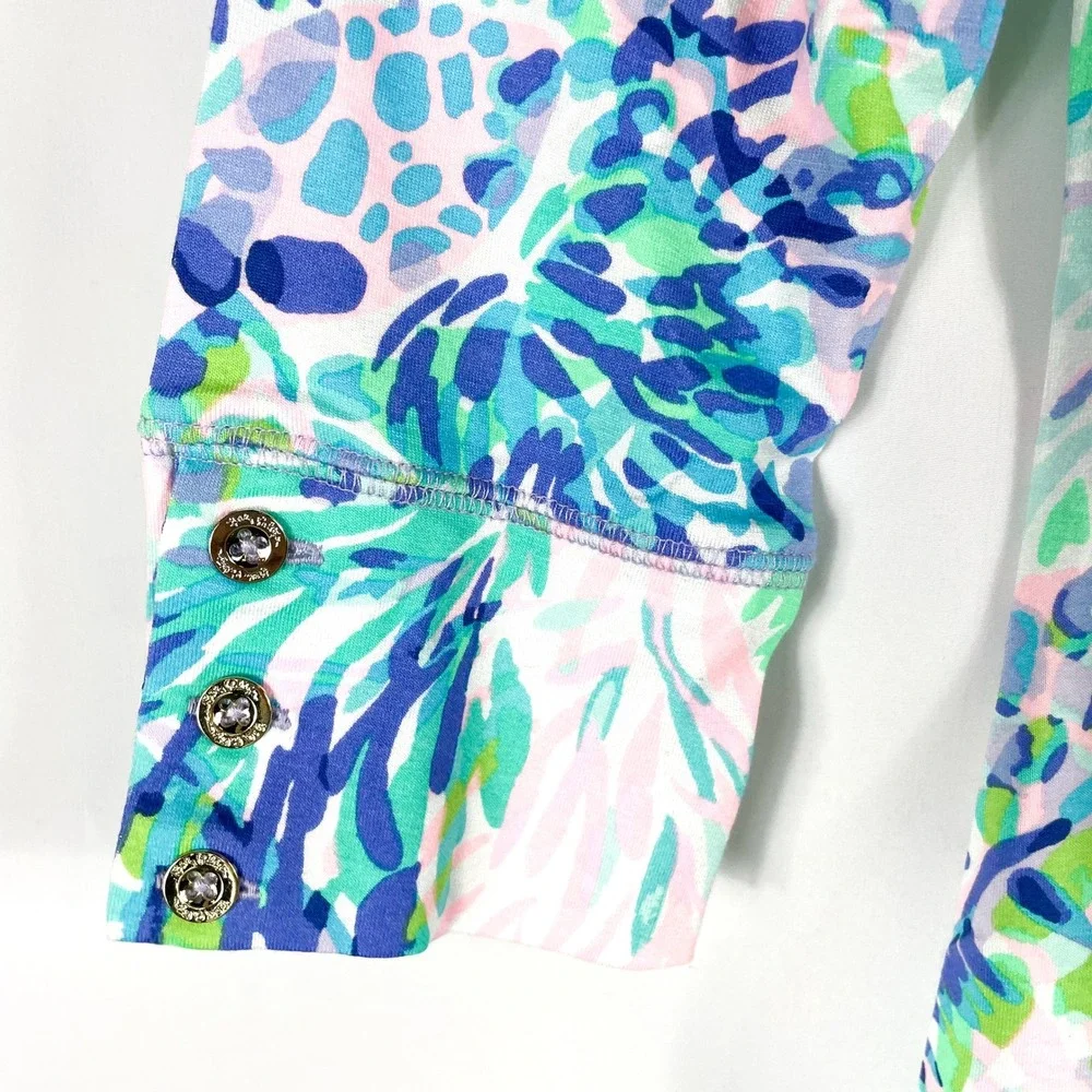 Lilly Pulitzer UPF 50+ Sophie Dress Shell of A Party Print Buttons‎ Size S - Picture 7 of 9